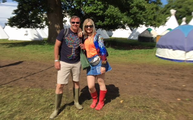 Jodie and her Husband looking glam at Wilderness festival